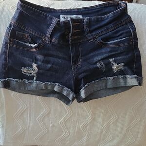 YMI Women's Dark Wash Jean Shorts